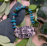 Handmade Beaded Bracelet- Enjoy the Little Things - Winks Design Studio,LLC
