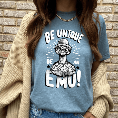 R & R Short Sleeve T-shirt - Be Unique Be An Emu T-shirt Winks Design Studio,LLC