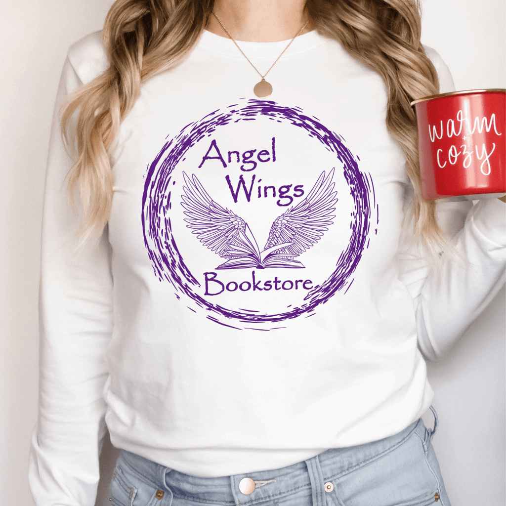 Angel Wings Bookstore Circular Long Sleeve Long Sleeve Unisex Sizing: Small $28.75 Winks Design Studio,LLC