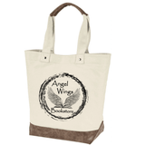 Angel Wings Bookstore Canvas Resort Tote Shopping Totes Color: Natural $32.75 Winks Design Studio,LLC