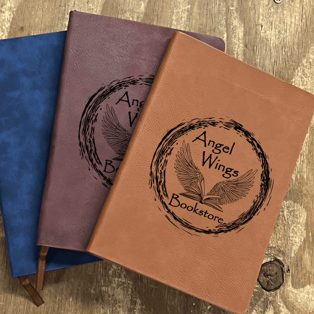 Angel Wings Bookstore Leather Journal Notebooks & Notepads Style: Blue $18.99 Winks Design Studio,LLC