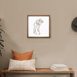 Custom Photo Memory Sign - 11.85"x11.85" Dark Walnut Wood - Elegant Home Decor