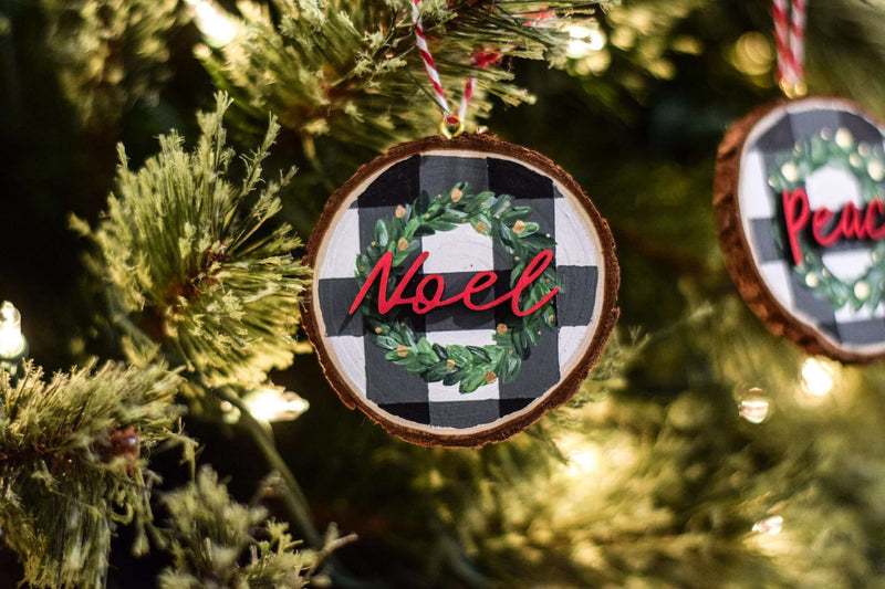 Customizable Christmas Wreath Ornament
