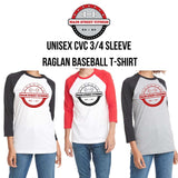 Main Street Fitness Raglan Baseball T-Shirt - Winks Design Studio,LLC