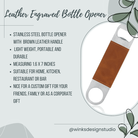 Custom Leather Bottle Opener