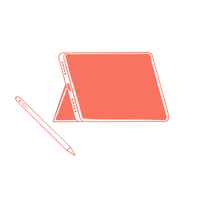 Illustration of Tablet and Pen