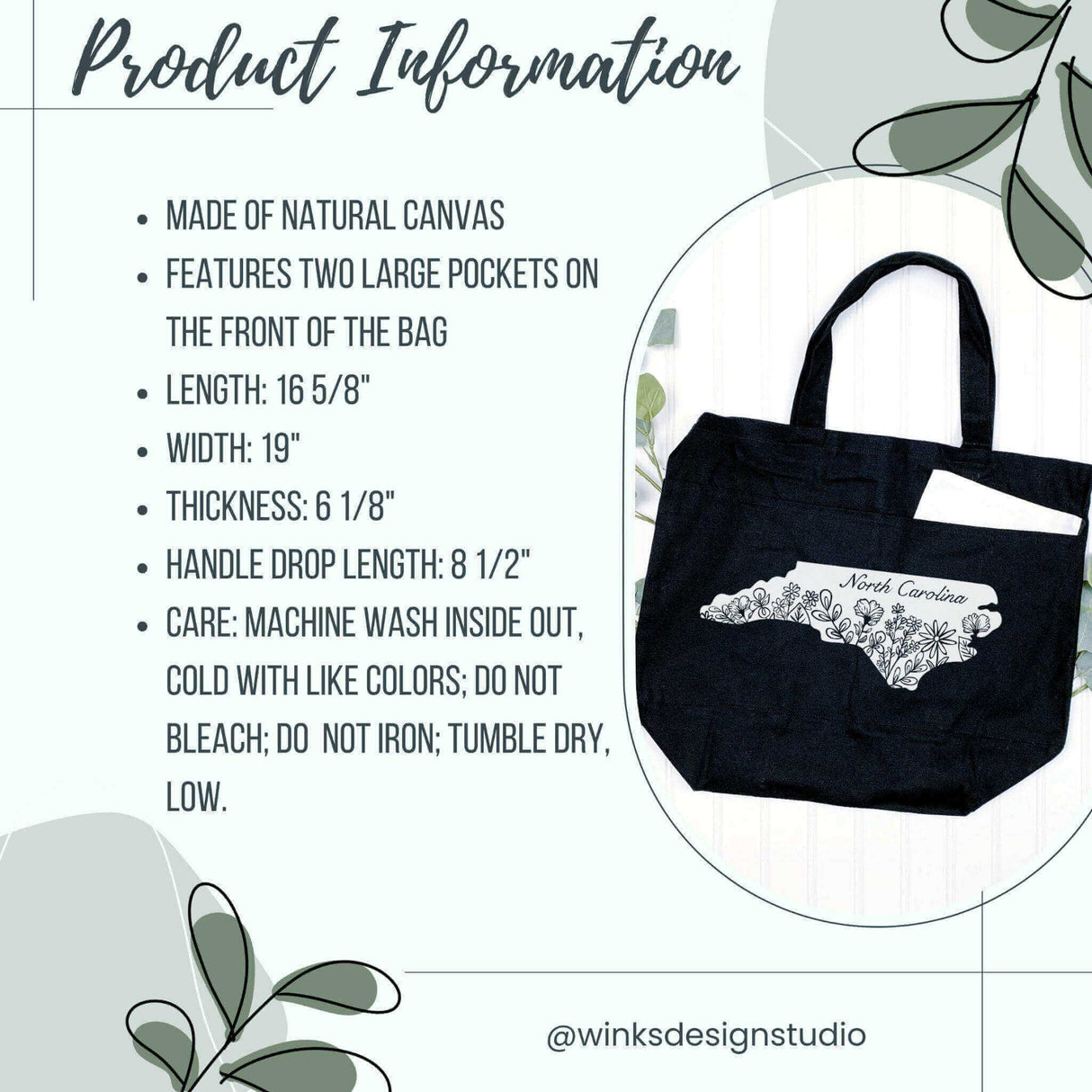 Erika's Beauty Secrets Tote with Pockets Winks Design Studio,LLC $16.99 Handbags