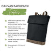 NCSBA Large Canvas, Top-loading, Laptop Backpack - Winks Design Studio,LLC