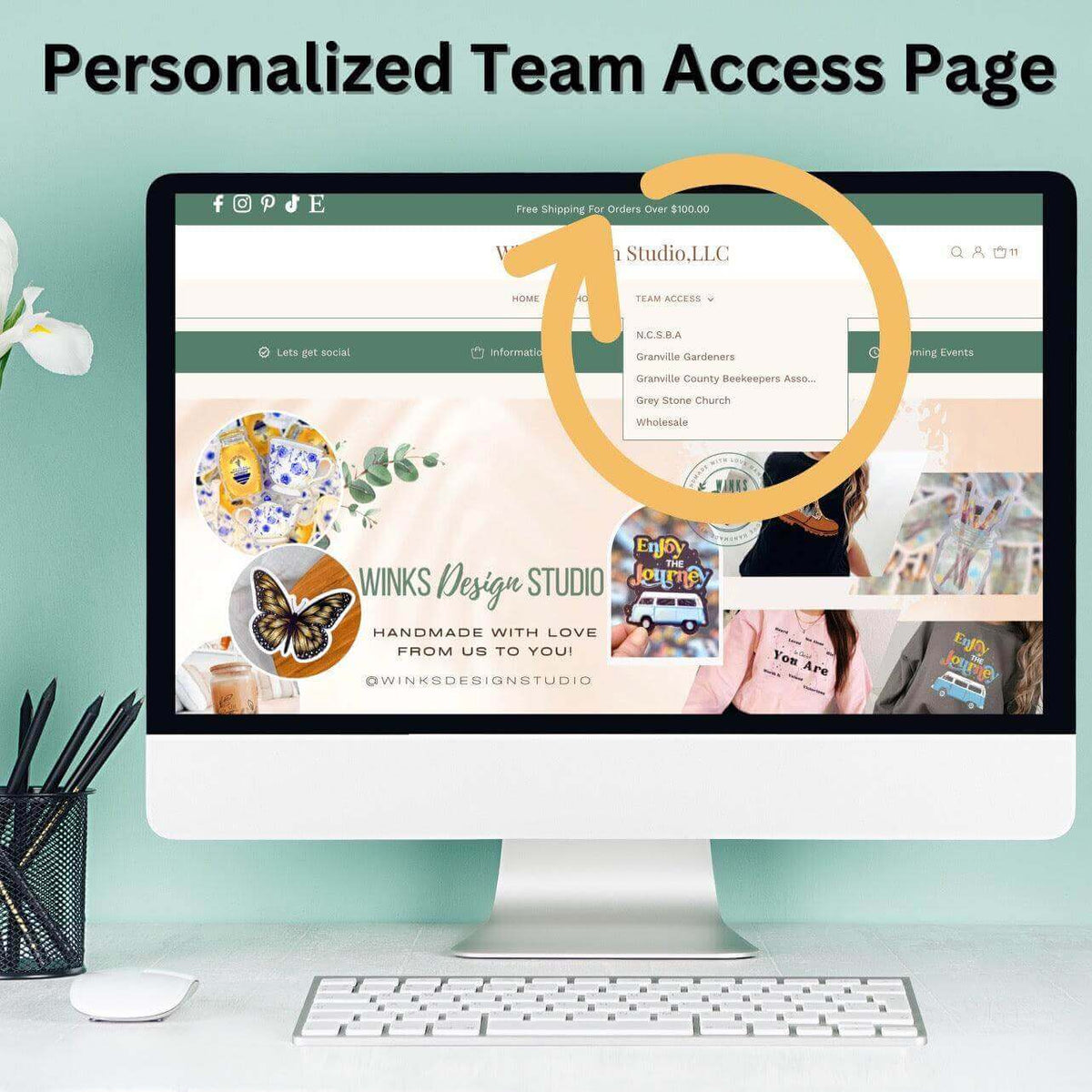 Team Access Page Creation - Winks Design Studio,LLC