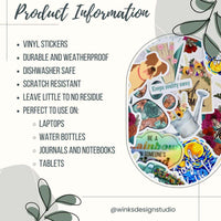 Sunflower Sticker, Sunflower Line Drawing, Sunflower Gifts, Waterproof and Durable, Laptop Decal, Hydroflask Sticker - Winks Design Studio,LLC