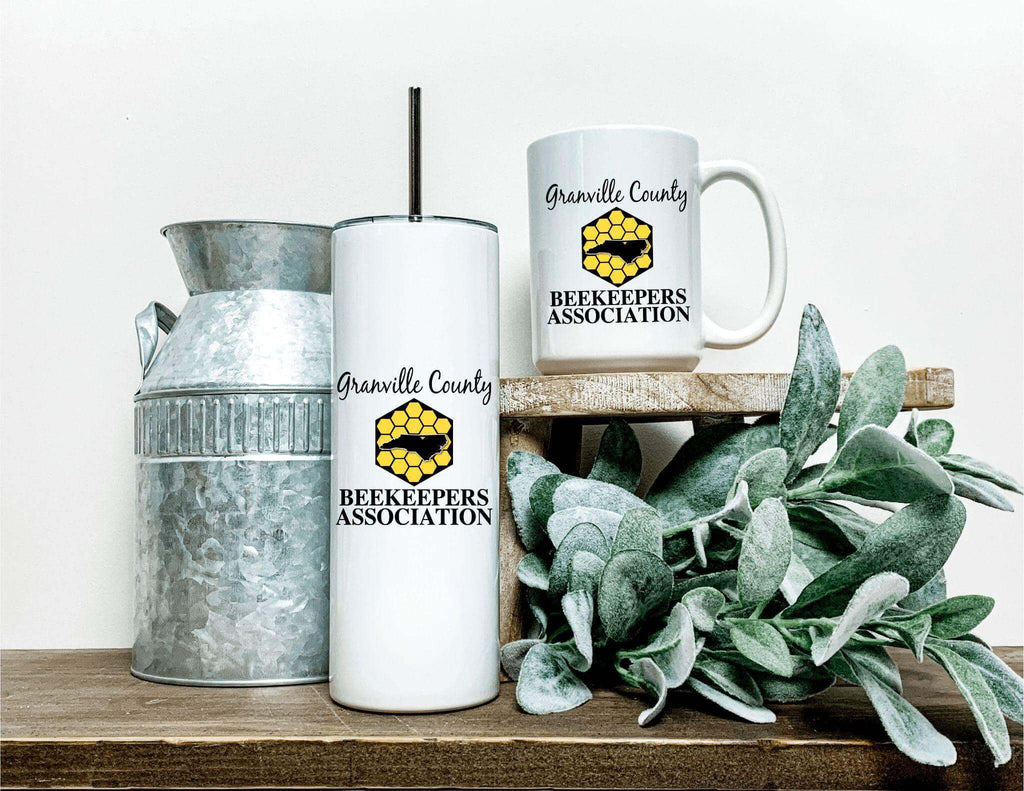Granville County Beekeepers Association Custom Logo Tumbler With Straw - Winks Design Studio,LLC