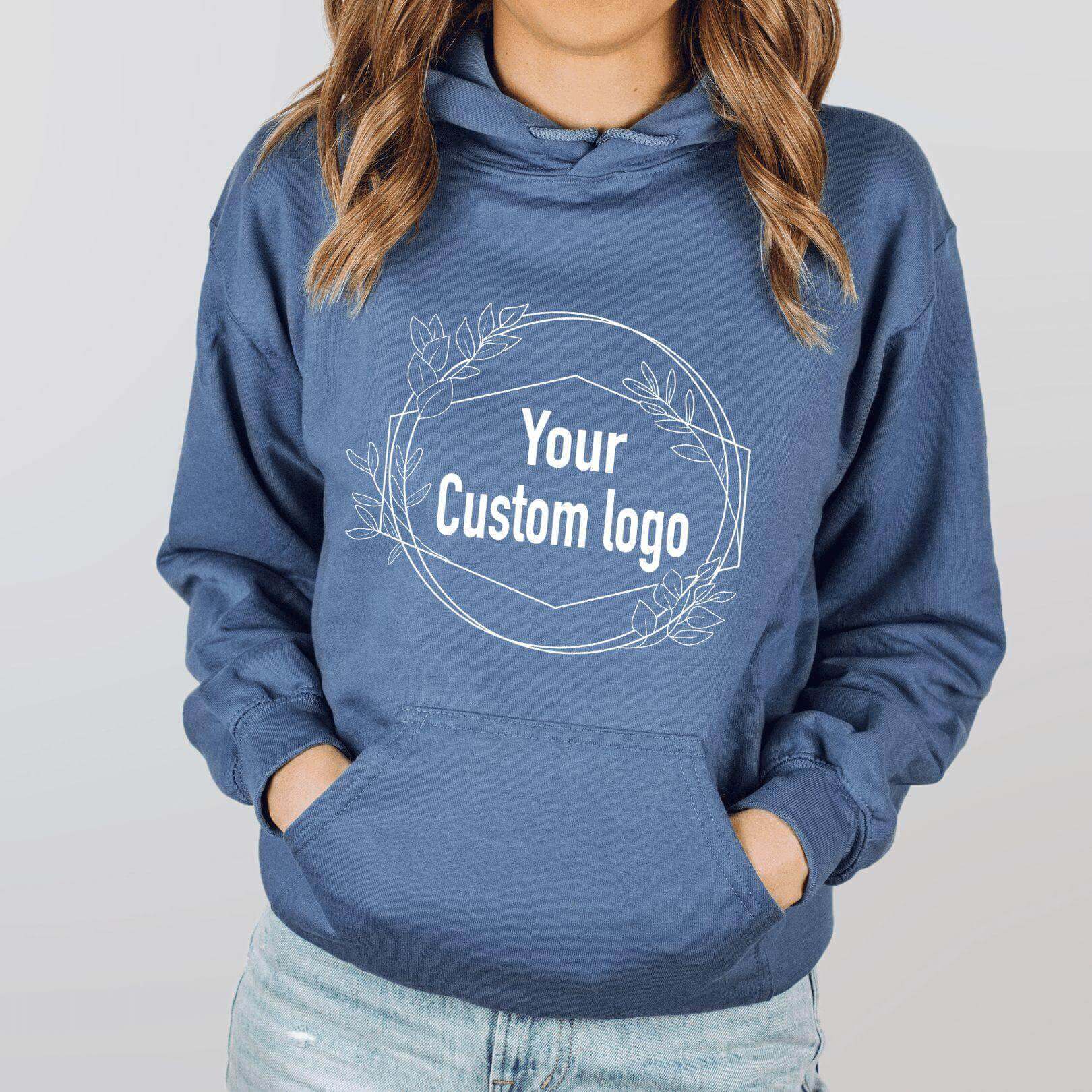 Custom Logo Front Pouch Hoodie - Winks Design Studio,LLC