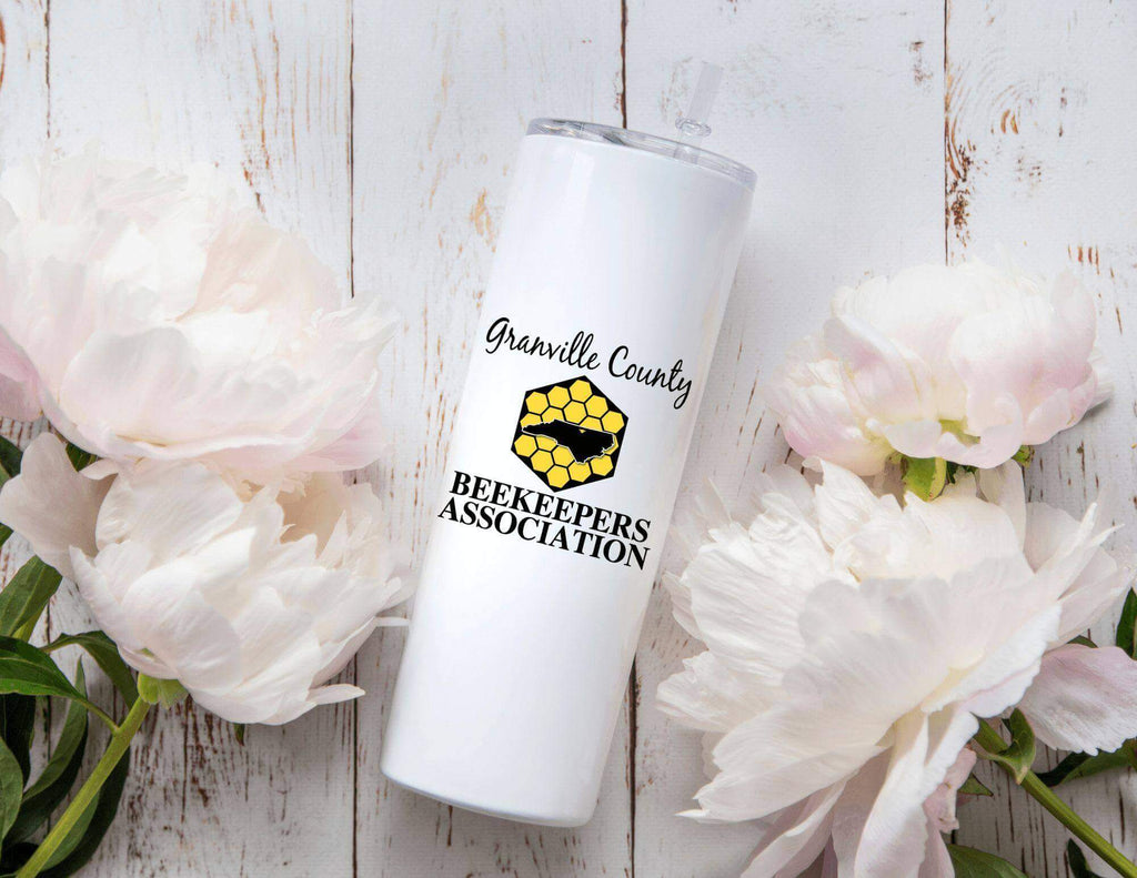 Granville County Beekeepers Association Custom Logo Tumbler With Straw - Winks Design Studio,LLC