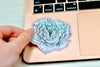 3x3 Inch Pink Peony Flower Vinyl Sticker - Waterproof & Durable for Laptops & More - Decorative Line Art Design - Winks Design Studio,LLC