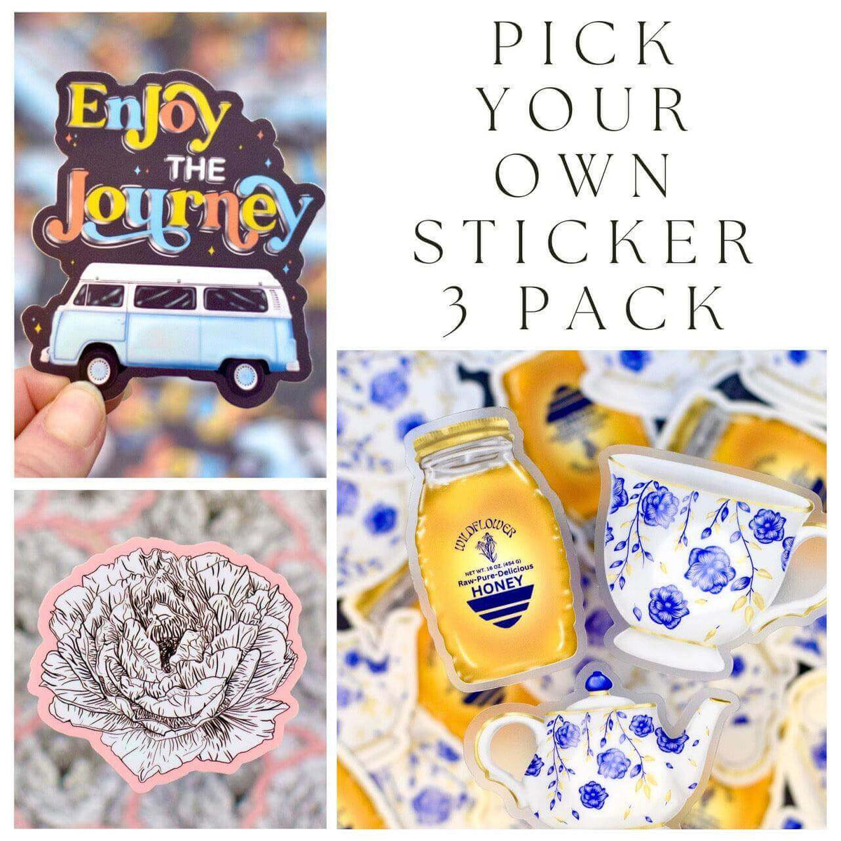 Logo or photo Stickers, pack of 50, Waterproof and UV Resistant Vinyl –  Designs by Stacey Lynn