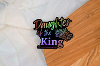 Daughter of The King Bible Journal Sticker - Faith Decal For Laptop or Water Bottle, 2”x1.25” - Winks Design Studio,LLC