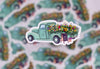 Antique Flower Truck Sticker, 1.25x3 in. - Winks Design Studio,LLC