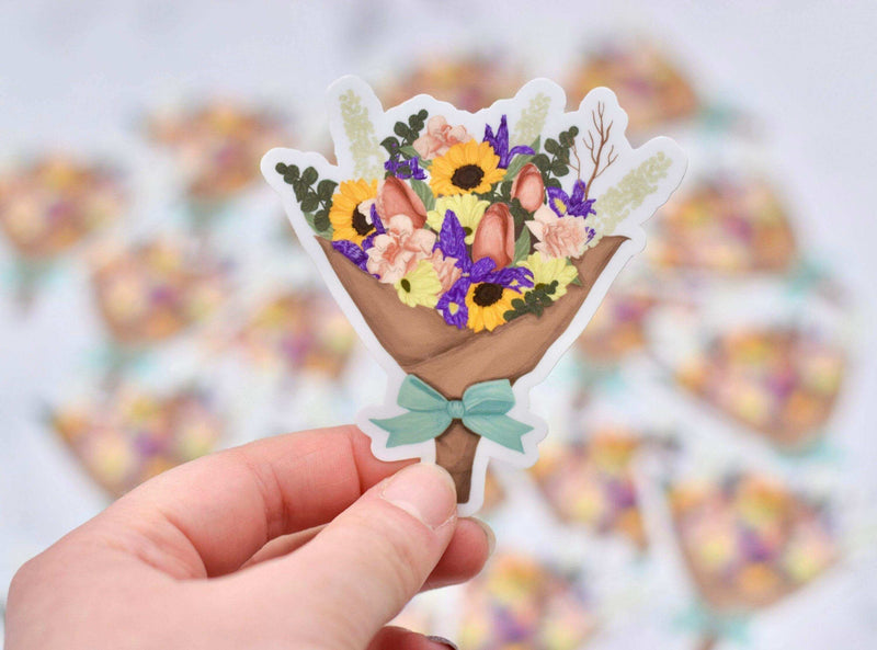 Flower Bouquet Sticker - Winks Design Studio,LLC