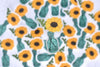 Sunflower Flower Jar Sticker - Winks Design Studio,LLC