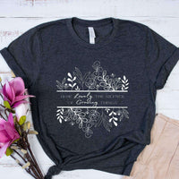 Botanical Line Drawing, Minimalist Flower Print Shirt, Garden Quotes, Gardeners Gift,  How Lovely the Silence of Growing Things - Winks Design Studio,LLC
