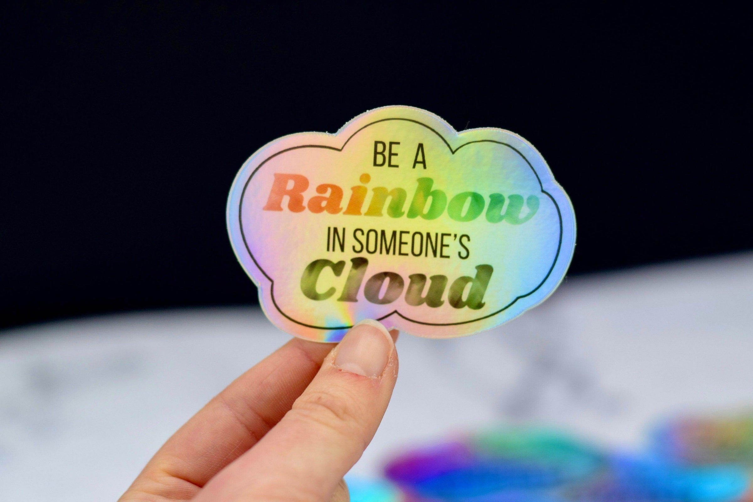 Rainbow Sticker, Quote Stickers, Holographic Sticker, Water Bottle Stickers, Positive Stickers, Happy Stickers, Aesthetic Stickers - Winks Design Studio,LLC