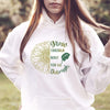 Women’s Sunflower Sweatshirt, Grow Through What You Go Through, Botanical Line Drawing, Sunflower Gifts, Sunflower Quote, Womens Hoodie - Winks Design Studio,LLC