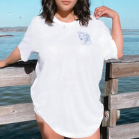 Beach Tee, Summer Tshirt, Ocean Shirt, Seashell Shirt, Summer Graphic Tees, Summer Vacation Shirt, Beach Shirt, Starfish Shirt, Ocean Tee - Winks Design Studio,LLC