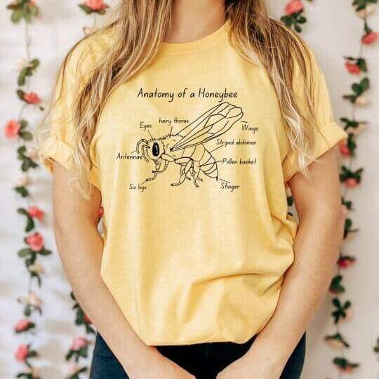 Anatomy of a Honeybee Shirt - Winks Design Studio,LLC