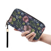 Blue Hydrangea Flower Clutch Zipper Wallet - Winks Design Studio,LLC