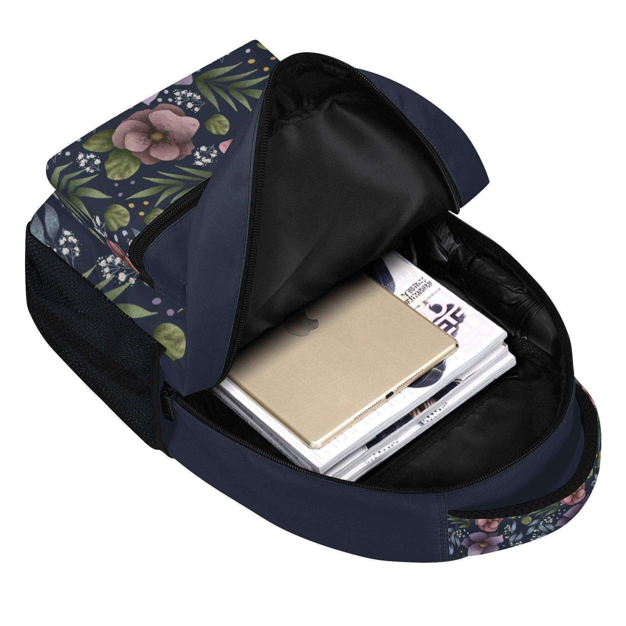 Purple Hydrangea Flower Casual Style Laptop Backpack - Winks Design Studio,LLC