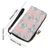 Pink Peony Flower Zipper Wallet - Winks Design Studio,LLC