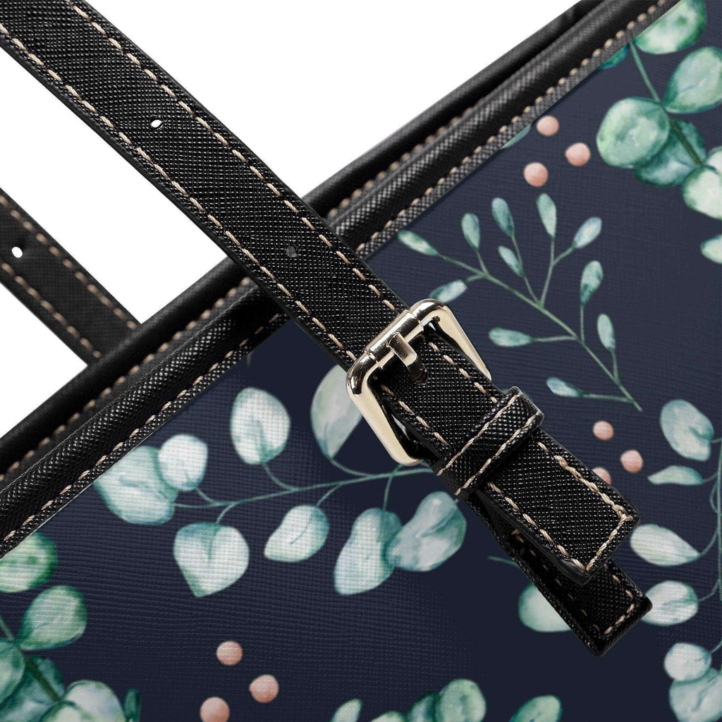 Eucalyptus Leather Tote w/ Pockets: Shoulder Bag, Laptop & Purse for Women - Winks Design Studio,LLC