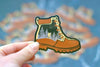 Hiking Boot Sticker - Nature Decal for Outdoor Lovers, Waterproof and Scratch Resistant, 3”x3” - Winks Design Studio,LLC