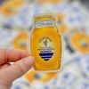 Clear Vinyl Sticker for Wildflower Honey Jar - Waterproof and Transparent Die-Cut Decal - Beekeeper Gift, Tea Party Favor - 3”x2” - Winks Design Studio,LLC