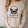 Butterfly Crewneck Sweatshirt - Transformed Romans 12:2 - Winks Design Studio,LLC