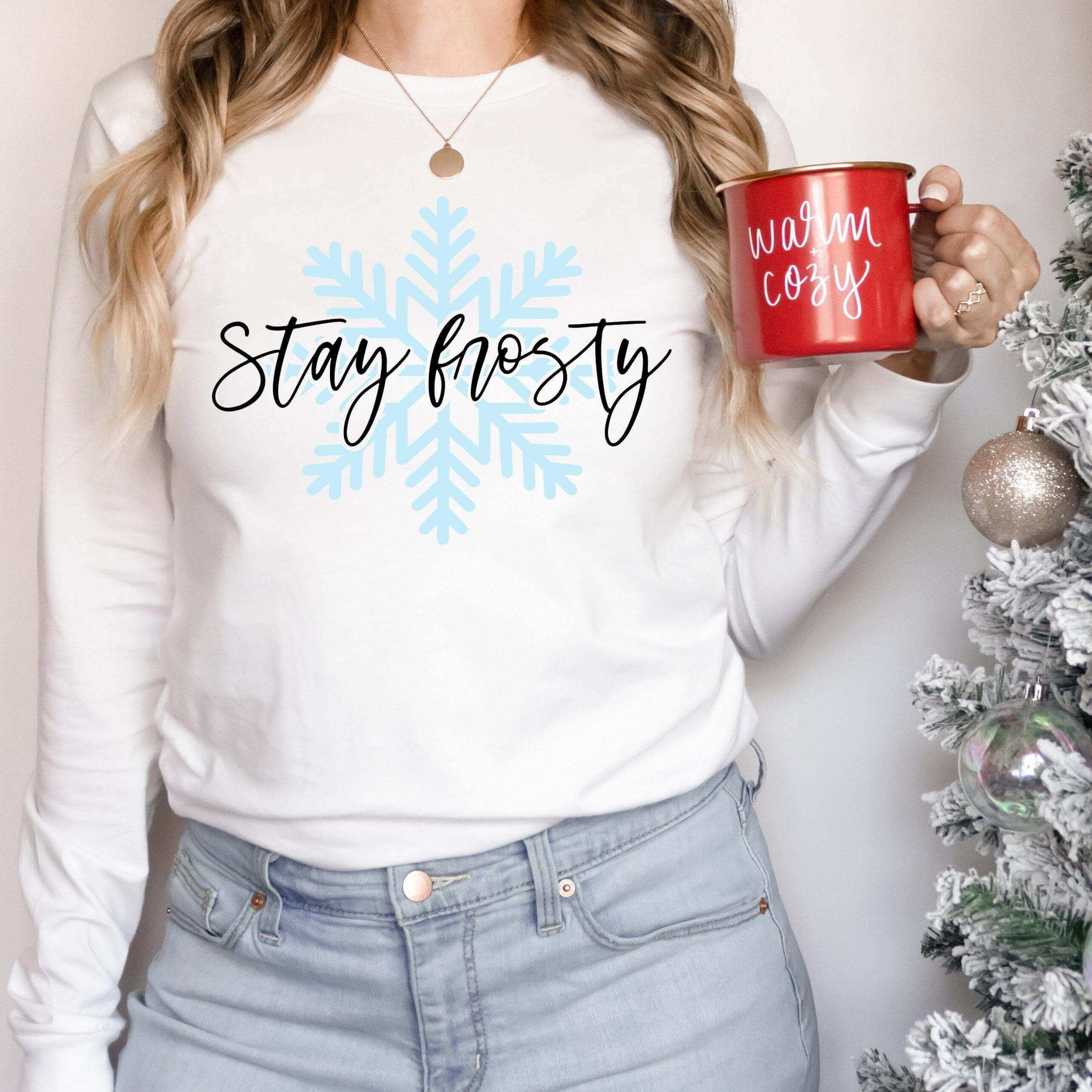 Stay Frosty Snowflake Long Sleeve - Winks Design Studio,LLC